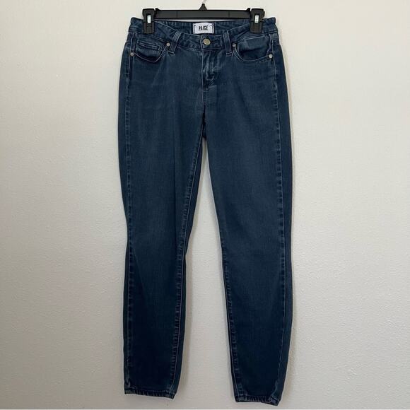 Paige Dark Blue Wash Verdugo Ankle Skinny Jeans Women's size 26 - Picture 1 of 7